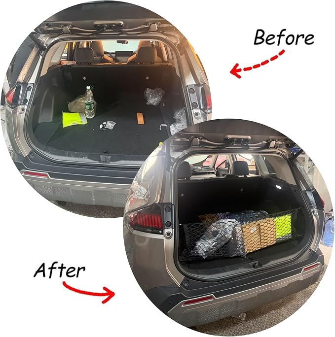 2 Pcs Trunk Organizer Cargo Net Suitable for 2026 Toyota RAV4 Hybrid LE Limited SE Woodland Edition XLE Premium XSE Plug-ln GRSport,Envelope Style&Rear Trunk Floor Style Cargo Net Car Trunk