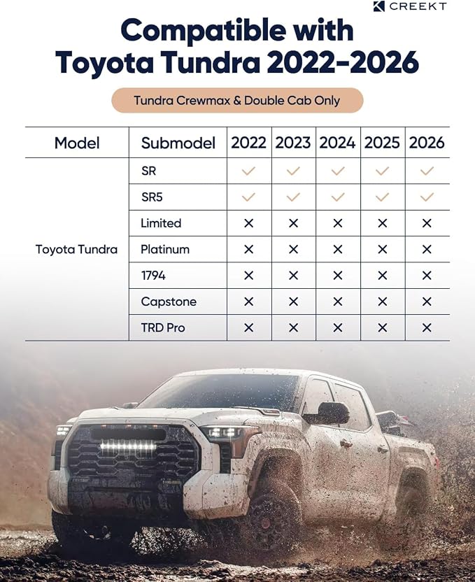 Full Set car seat Covers for Toyota Tundra 2022-2026,Faux Leather Waterproof Pickup seat Covers Custom fit for Toyota Tundra Accessories, for Truck seat Covers 2022 2023 2024 2025 2026 SR SR5