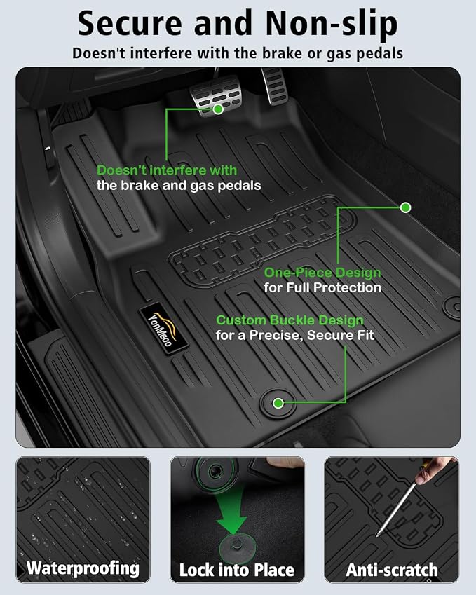Floor Mats & Cargo Liner Custom Fit for Kia K4 Hatchback 2026 (Not for K4 Sedan) All Weather TPE Rubber Floor Liners Full Set Automotive Mat for K4 Hatchback Accessories