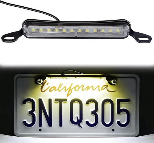 BFXM LED License Plate Lights 12 V DC Universal License Plate Light, Waterproof Tag Lamp Assembly Replacement LED Plate Light for Car Trailer UTV ATV Truck RV Boat