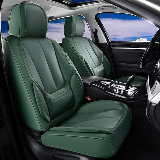 Coverado Car Seat Covers, Seat Covers for Cars, Waterproof Leather Auto Seat Protectors, Leather Car Seat Cushion, Car Interiors Accessories Universal Fit for Most Cars