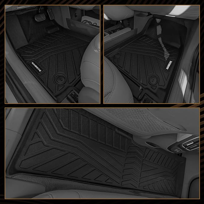Naibeve Floor Mats for Kia Seltos 2024 2025 2026 - All Weather for Kia Seltos Customized Floor Mats Cargo Mat Backrest Mats Waterproof Interior Accessories
