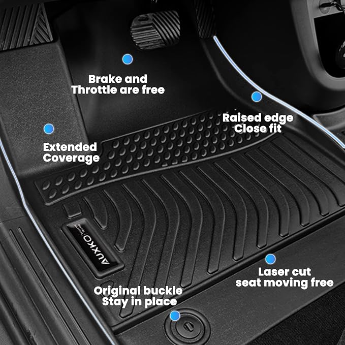 Auxko All Weather Floor Mats Cargo Mat Backrest Mat Fit for Chevrolet Equinox 2025 2026 & GMC Terrain 2025 2026 Gas (Not EV) TPE Rubber Liners Accessories Odorless All Season Car Floor Liner Black