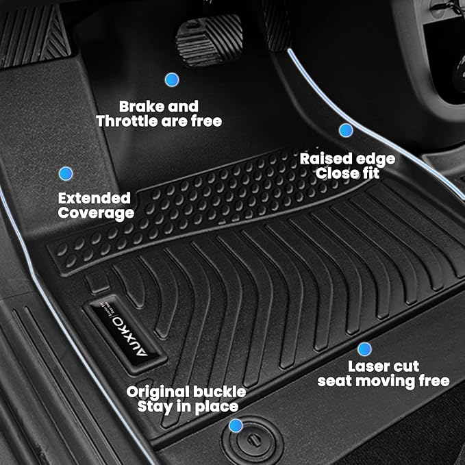 Auxko All Weather Floor Mats for Hyundai IONIQ 9 2026 7 Seater (2nd Bench Seat) TPE Liners All Season Accessories Guard Odorless Anti-Slip Floor Liners for Hyundai IONIQ 9 2026 7 Passengers