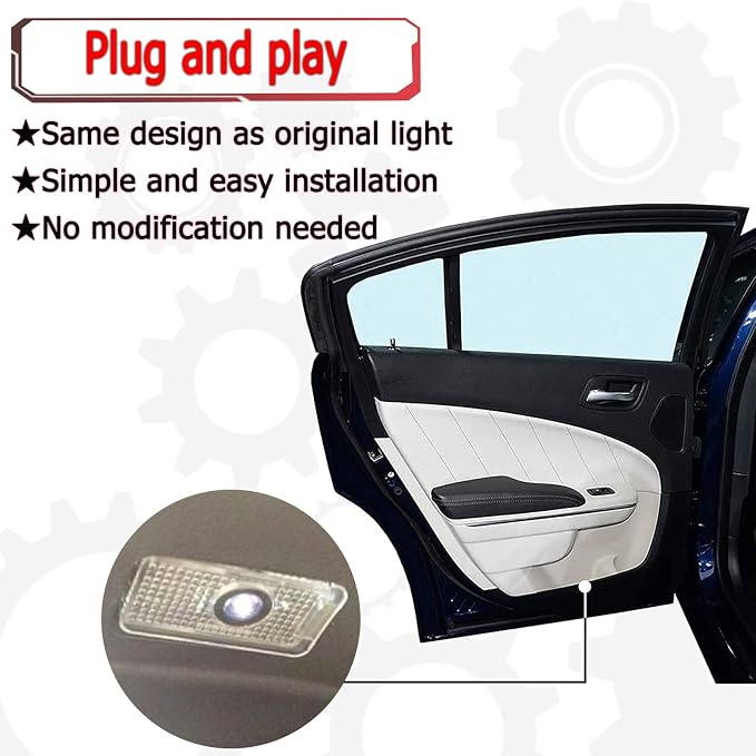 Never Fade Car LED Door Logo Projector Ghost Shadow Light, For RLX/MDX/ZDX/TLX/TL/RDX Series Accessories Door Light Logo LED Laser Car Courtesy Step Light HD (A-Spec)