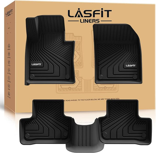 LASFIT Floor Mats for Volvo XC60 2018-2026 Gas 5 Seat Only, Not for T8 PHEV | All Weather Floor Liner, Premium TPE, Custom Fit, Full Coverage, Interior Protection, Easy Clean, Refined Design