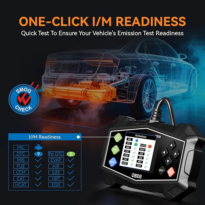 Enhanced OBD2 Scanner Diagnostic Tool - Check Engine Code Reader with Battery Tester, EVAP, Live Data, Mode 6/8, Professional Car Scan Tool with Freeze Frame, DTC Lookup for All OBDII Vehicles 1996+