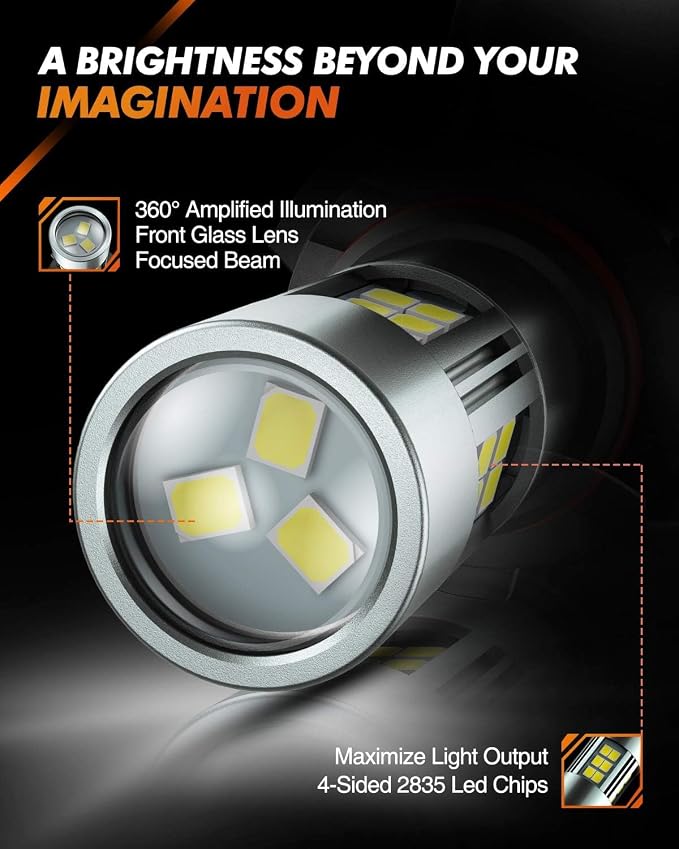 SEALIGHT F1 H13 H10 Light Bulbs Combo, 60000LM 6500K Ultra-Brigh 1:1 Design 9008 H13 Bulbs and 9145 H10 LED Fog Light Bulbs for F150 2004-2014, Quick Install, Plug and Play, Pack of 4