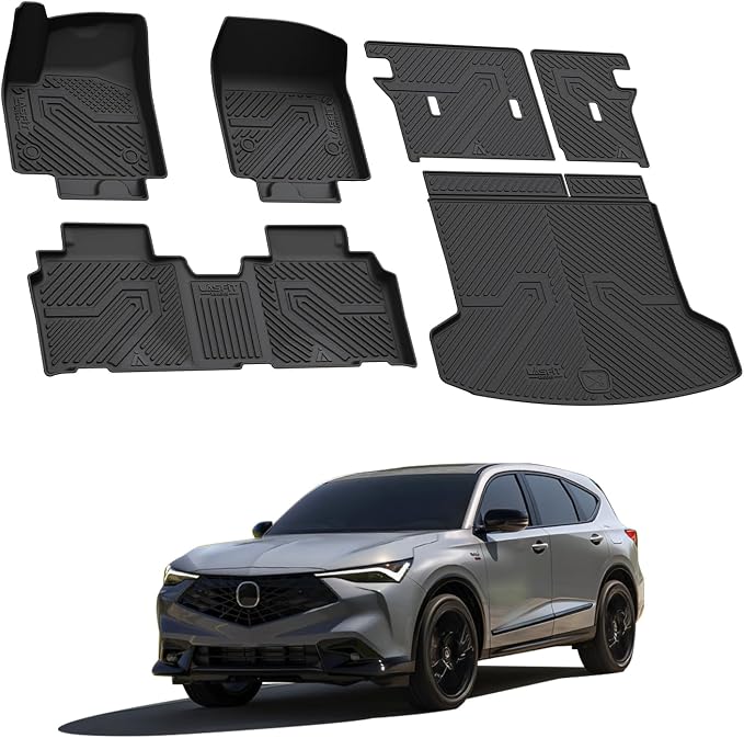 LASFIT Floor Mats & Trunk Mat & Backrest Mats for Acura Zdx 2024-2025 | for Acura Zdx 2024-2025 Full Set Mats, Premium TPE Liners, Custom Laser Fit, Full Edge Coverage, Refined Protection
