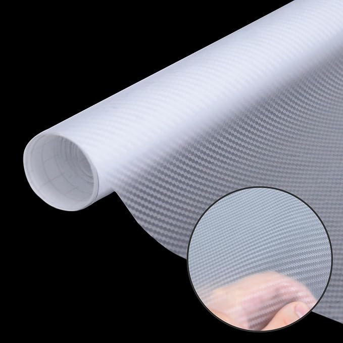 Lypumso 3D Clear Carbon Fiber Vinyl Wraps, Self-Adhesive Wrap Stickers for Cars Moto DIY, Automotive Interior and Exterior Vinyl Films with Bubble Free Air Release Technology 1ft x 10ft