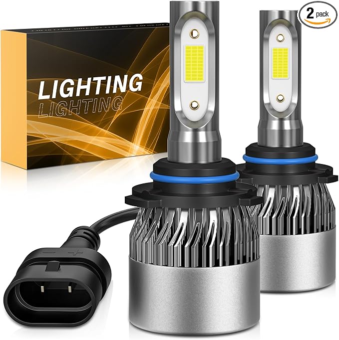 𝟫𝟢𝟢𝟨/𝖧𝖡𝟦 Bulb 6500K Cool White 60000LM 900% Brighter, 1:1 Beam Plug and Play IP68 Waterproof Off-Road Lights, Pack of 2