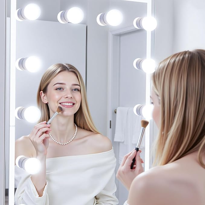 MAXvolador G25 LED Globe Light Bulbs 60W Equivalent, Daylight White 5000K Bathroom Vanity Round Bulb, 500LM E26 LED for Makeup Mirror, Non-Dimmable 4 Pack