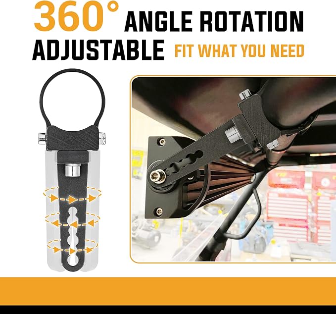 Wsays 1.75'' Custom Side Roll Cage Bull Bar Clamps LED Light Mount Bracket Compatible with Ranger RZR Ace General Fit Arctic Cat YXZ Teryx ATV UTV