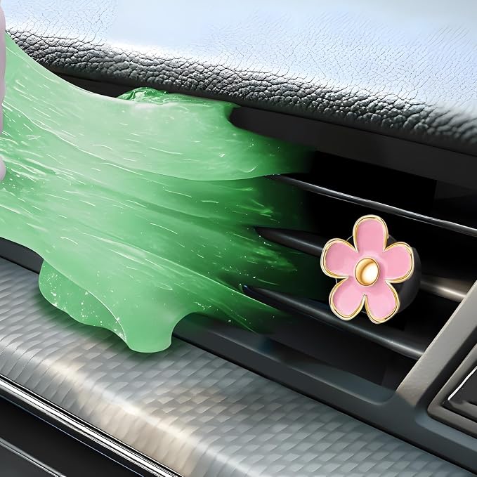MysticHome for Car Cleaning Gel,Reusable Cleaning Putty for Interior Detailing PC Keyboard, Car Cleaning Supplies, Auto Detailing Tools, Car Slime for Dust Removal, Cleaning Kit(Green, 3.0 OZ)
