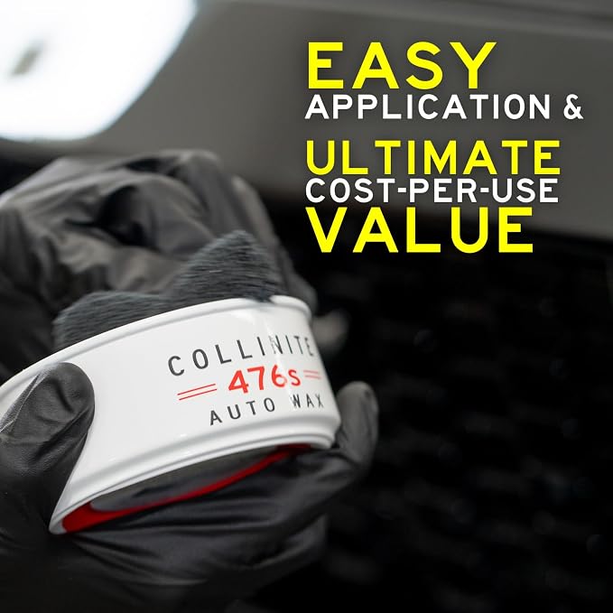 "Collinite 476 Super Doublecoat Wax High Gloss Shine + Ultra Durable Hydrophobic Beading & Long-Lasting Paint Protection for Cars, Trucks, and Motorcycles (9 fl oz) - 2 Pack"