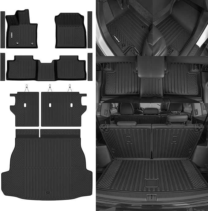 Naibeve Floor Mats for 2026 Toyota RAV4 PHEV | All Weather Floor Mats, Cargo Mat, Backrest Mats, Door Sill Guards, (Not for Hybrid) Interior Protector accessories