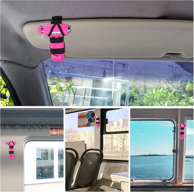 Car Safety Hammer, 2 Pack Automotive Escape Tool with Car Window Breaker and Seatbelt Cutter, Glass Breaker Car Essentials Emergency Escape Tool for Women