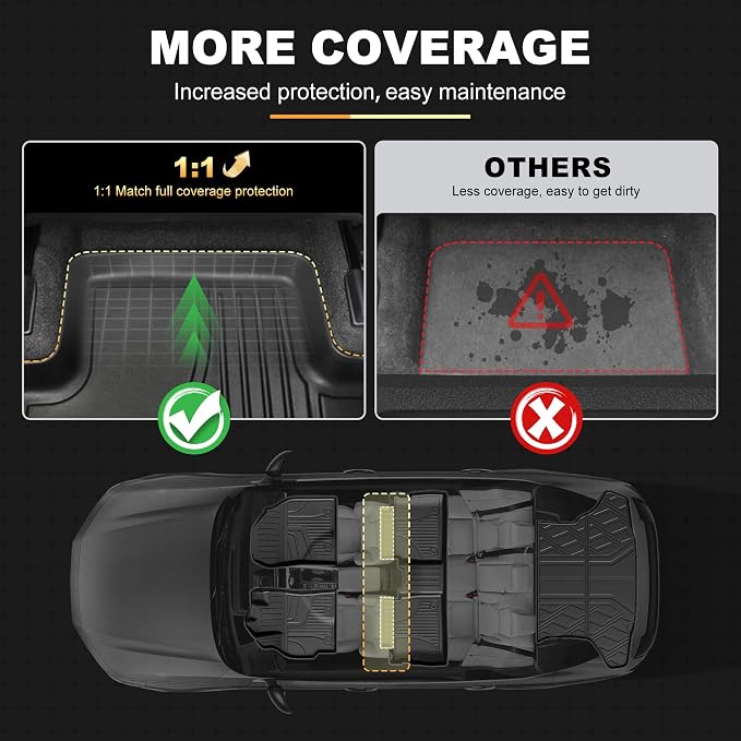 Floor Mats Fit for Toyota Corolla Sedan 2014-2019, Floor Liners + Cargo Mat | Not for Hatchback, Custom Fit Cargo Liner All-weather Protection Waterproof Easy to Clean Heavy Duty