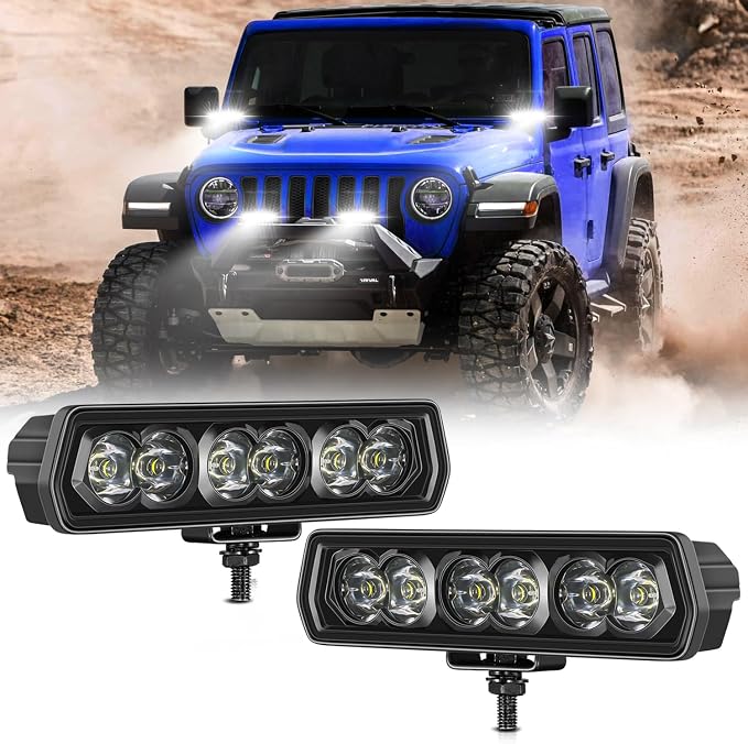 6 Inch CREE LED Light Bar, SWATOW INDUSTRIES 6" Spot Pod Lights Offroad Auxiliary Work Lights Ditch LED Pods Waterproof Fog Light for Truck F150 Wrangler Ram E-Bike Dirt Bike Motorcycle UTV ATV