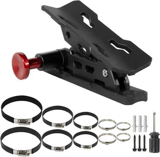 ZHILXN Quick Release Fire Extinguisher Mount with 10 Clamps, Universal Fit | Roll Bar & Wall Mount Bracket Holder Adjustable Mounting for UTV Motorcycle Compatible with Jeep Wrangler Polaris RZR SXS ATV