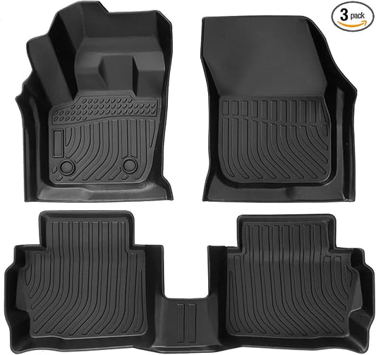All Weather Rubber Car Floor Mats Compatible with 2013-2016 Ford Fusion TPE Rubber Full Set Includes 1st 2nd Row Front Floor Mat(for 2013-2016 Ford Fusion)