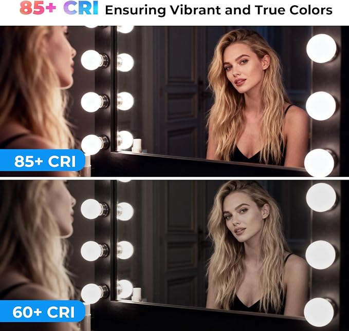 GvvooHome Vanity Light Bulbs for Bathroom, G25 LED Globe Light Bulbs for Makeup Mirror Dressing Room, 60W Equivalent, 5000K Daylight, 800LM, E26 Base, Non-Dimmable, 8-Pack