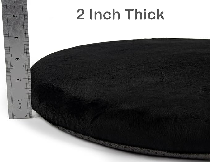 Sigmat Memory Foam Seat Cushion Anti-Slip Soft Round Stool Cushion Chair Pad 13 Inch Black