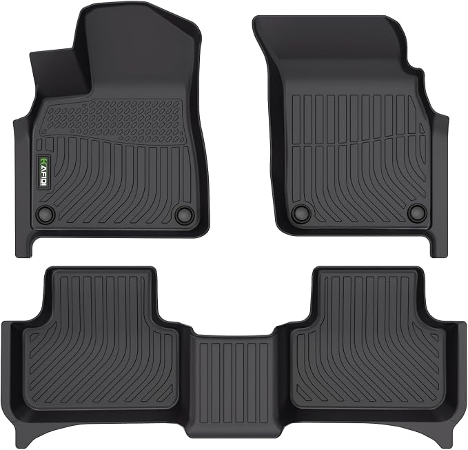 Floor Mats Custom for Audi Q7/SQ7 2017-2026 & Q8/SQ8 2019-2026 All Weather Protection TPE Heavy Duty Non-Slip Automotive Floor Liners Fits Front& 2nd Row Full Set Accessories（not for E-TRON）