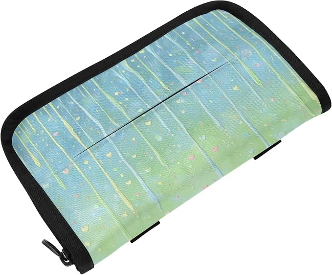 Blue Frosting Dripping Car Tissue Holder Durable Napkin Holder Hanging Tissue Holders Case Car Tissues Bag for Sun Visor Seat Back Universal Auto