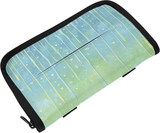 Blue Frosting Dripping Car Tissue Holder Durable Napkin Holder Hanging Tissue Holders Case Car Tissues Bag for Sun Visor Seat Back Universal Auto