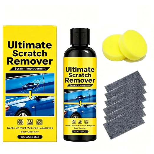 NanoPolix Car Scratch Remover, Car Scratch Remover Kit, Quick Repair Scratches and Restore Shine for Deep Scratches, All Paint Colors Polishing Kit, 100g/3.53oz (1 Set)