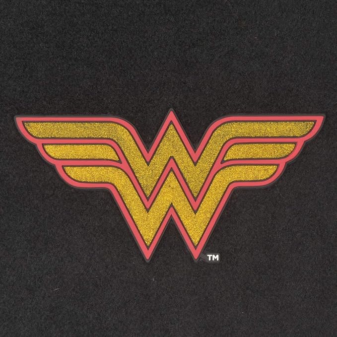 BDK Warner Brothers DC Comics Classic Wonder Woman Licensed Auto Carpet Floor Mats, Universal Fit 4PC Set Front & Rear for Car Truck Van SUV