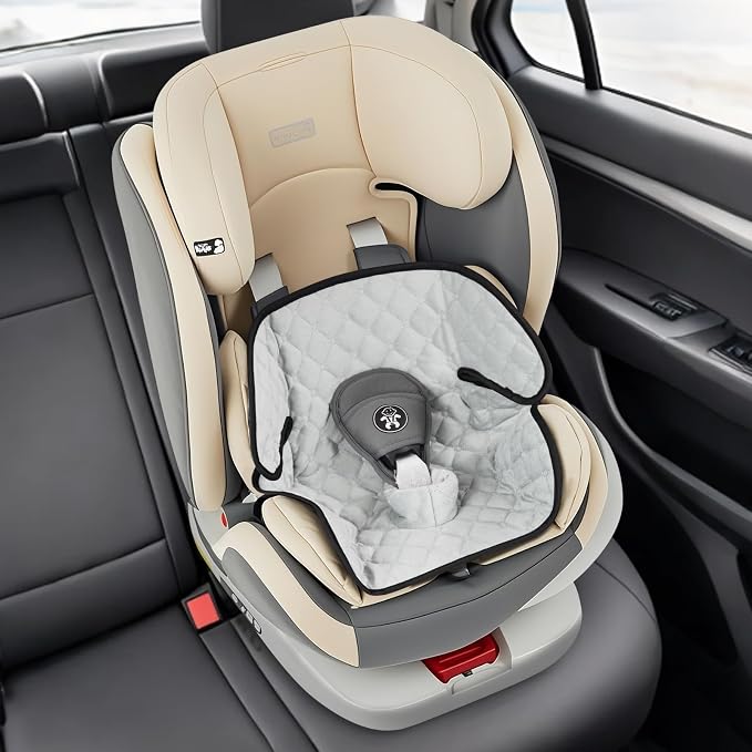 2 Pack Waterproof Piddle Pads, Potty Training Car Seat Protector & Reusable Liner – Non-Slip, Leak-Proof Cover for Car Seats, Strollers, High Chairs, Machine Washable (Grey)
