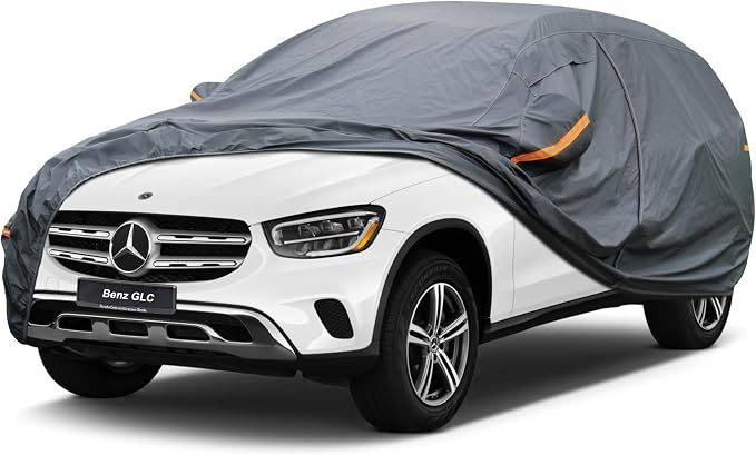 GUNHYI Premium Car Cover Custom Fit Mercedes-Benz GLC 300 350e (2016-2026), 16 Layers Heavy Duty Car Cover Waterproof All Weather with Zipper Door for Sun Rain Snow Dust Uv Protection
