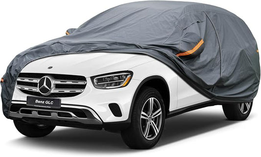 GUNHYI Premium Car Cover Custom Fit Mercedes-Benz GLC 300 350e (2016-2026), 16 Layers Heavy Duty Car Cover Waterproof All Weather with Zipper Door for Sun Rain Snow Dust Uv Protection