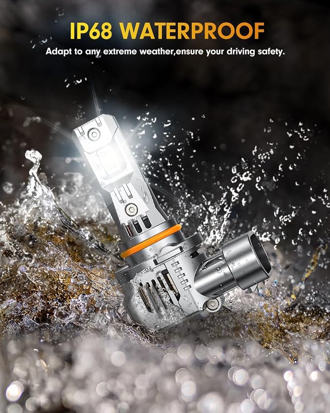 Termitor 9005/HB3 H11/H8/H9 LED Bulbs Combo, 𝟮𝟬𝟬,𝟬𝟬𝟬𝗟𝗠 H11 9005 Combo Bulbs, Brightest-Gen 6500K White, True 1:1 Mini,10 Years Lifespan, Plug & Play(Pack of 4)