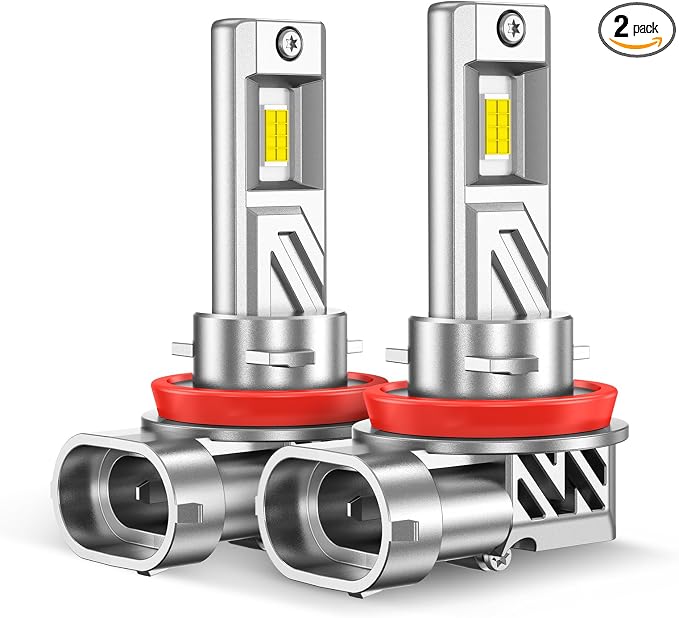 2025 10X Brightener H11 Led Bulb for Car Owners, 50000Lm H9 for Drivers at Night, H11 Bulb During Bad Weather, H8 H9 1:1 Real Size, 100000 Hours Lifespan, 99% Fit Your Vehicles, Plug & Play, 2 Pack
