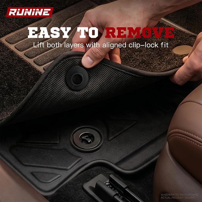 Floor Mats for 2026 Toyota RAV4 Plug in Hybrid (Suitable for PHEV), Cargo Mat and Backrest Mats, Dual Layers Custom Fit TPE All Weather 2026 RAV4 Floor Mats Full Set, 2026 RAV4 PHEV Accessories