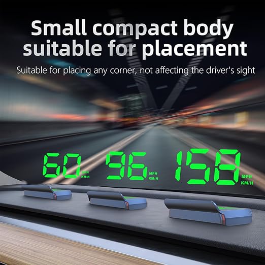 New Auto Dimming HUD with Sunshade, 3.5" Large Screen Heads Up Display for Cars, USB Powered Digital GPS Speedometer, Applicable for All Vehicles