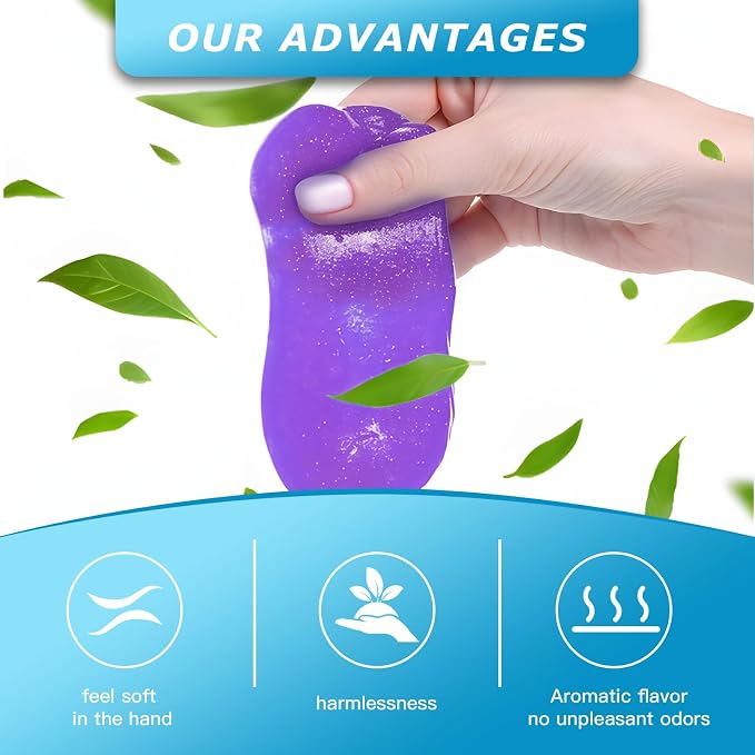Car Cleaning Gel,Reusable Car Cleaning Putty for Interior Detailing, Car Cleaning Supplies, Auto Detailing Tools, Car Slime for Dust Removal, Car Accessories Interior, Car Cleaning Kit(Purple, 3.0 OZ)