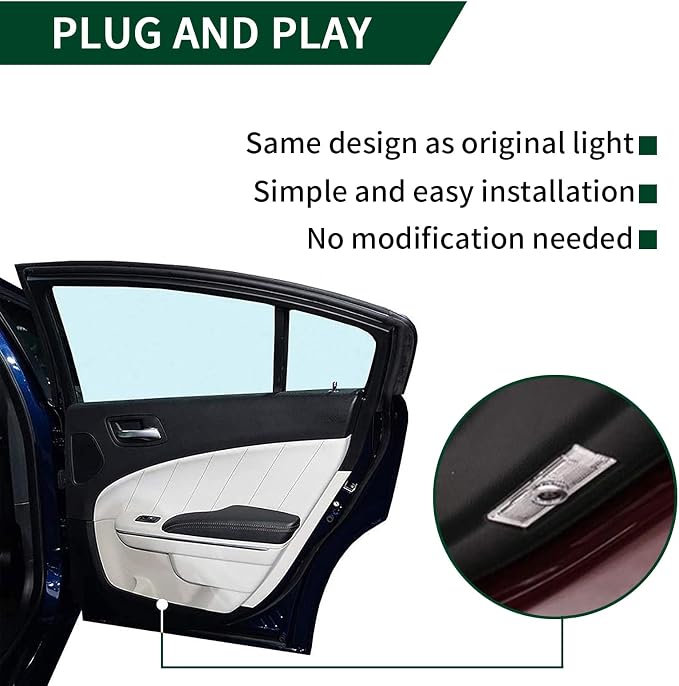 2 Pcs Never Fade Door Light Logo, Projection Ghost Shadow Welcome Puddle Light Compatible with Discovery 2010-2024 Discovery Sport 2015-2024 Accessories (Discovery), JXD-LH-0088