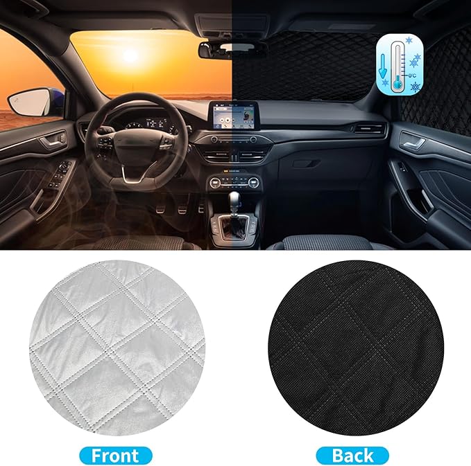 Windshield Sun Shade for Mercedes Sprinter 2006-2018, External 5-Layer Reflective Sunshade for Freightliner Dodge Sprinter & VW Crafter