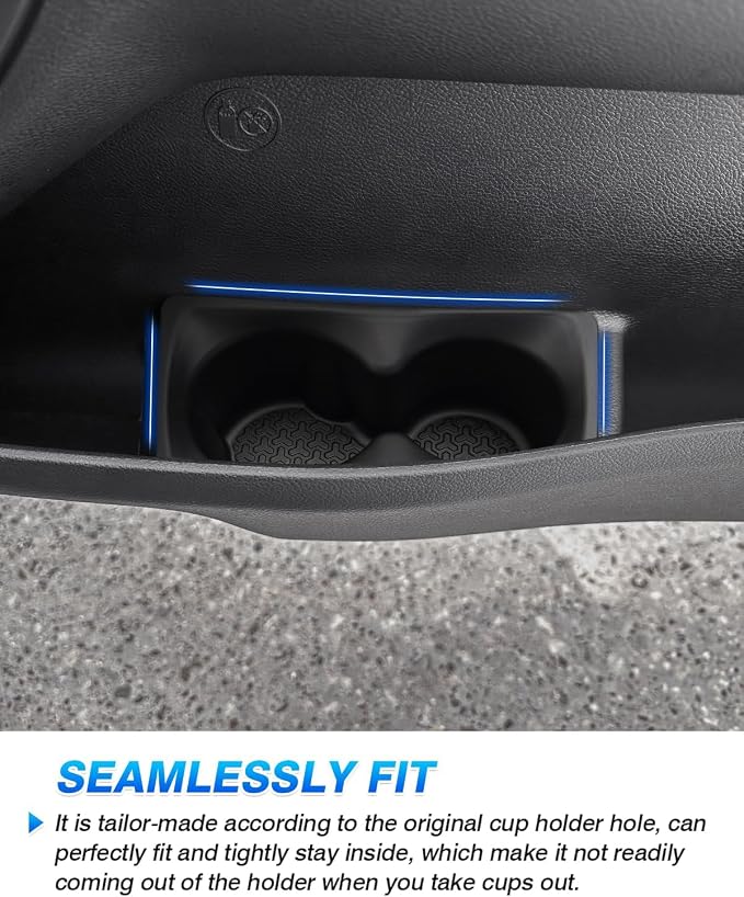 Autorder Door Side Cup Holder Insert for 2019-2025 Dodge Ram 1500 2500 3500 Accessories Water Cup Holders Door Organizer Handle Pocket Tray