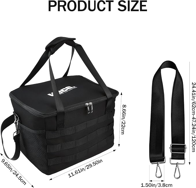 Tactical Reusable 6 Cups Drink Carrier,Insulated Caddy Foldable Cup Holder | MOLLE System,Clear order window. 6 adjustable dividers.Tip-Resistant No-Spill,For Car, Camping, Travel,Delivery