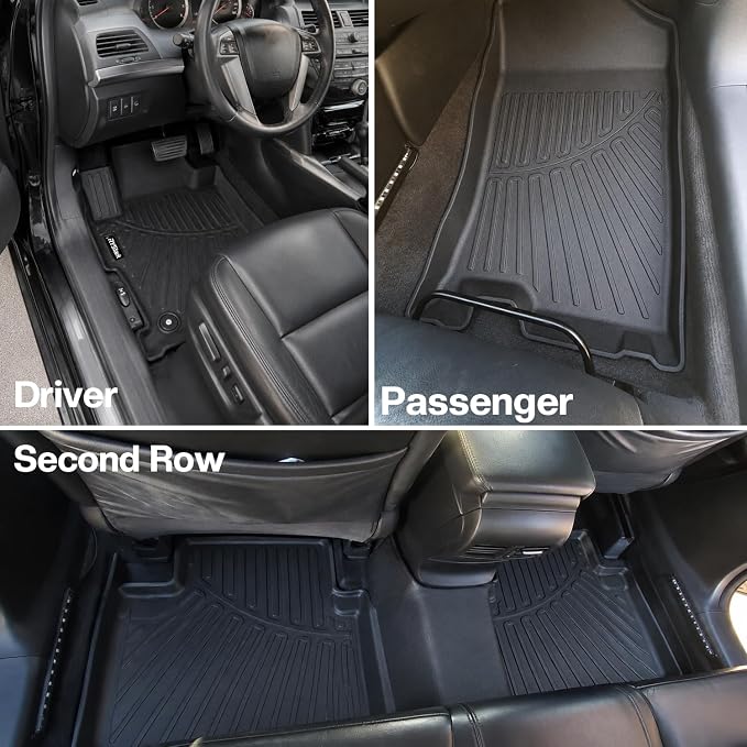 Compatible with Honda Accord 2008-2012(Only Sedan) Floor Mats & Cargo Liner LX/SE/EX,All Weather Protection TPE, Anti-Slip Floor Mats & Trunk Mat Fit for Accord 2008 2009 2010 2011 2012 Accessories