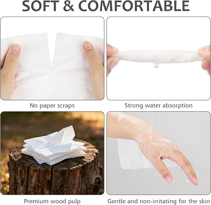 Accmor Car Tissue Refills, Car Holder Tissues Refills for Visor, 6 Packs | Ultra-Soft, Smooth, 2-Ply, 300 Sheets, Napkins Holder Refill, Car Travel Tissue Refills for Vehicle, Home, Office