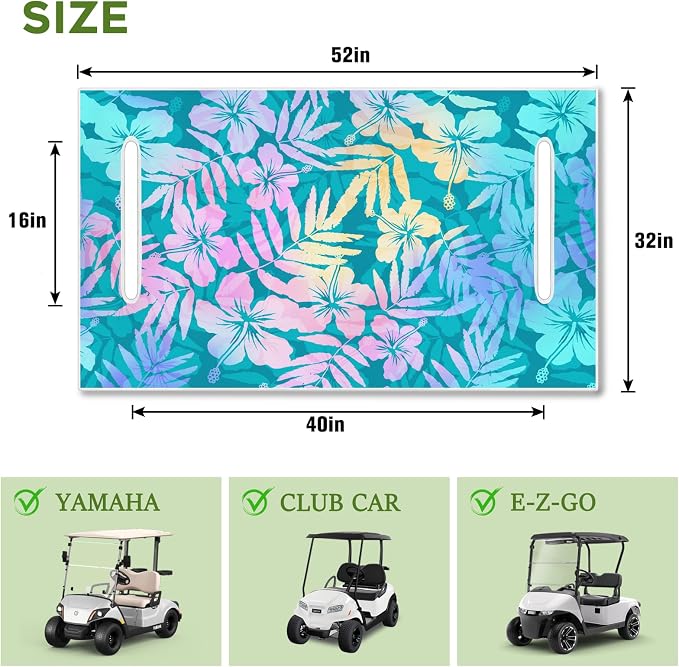 Golf Cart Seat Covers Club Car Golf Cart Accessories for Men Women Golf Carts Seat Towel Blanket 2-Seat Golf Cart Decorations