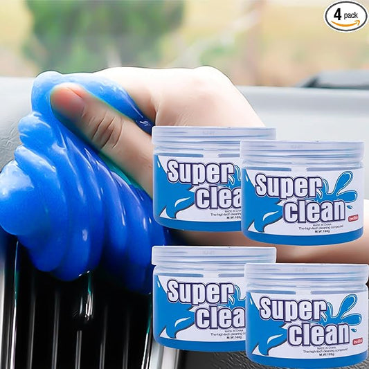 x xotic tech Car Cleaning Gel for Car Detailing Putty Interior Cleaner Slime Auto Detail Tools Supplies Accessories Valentines Day Gifts for Him Her Men Women Stocking Stuffers Blue 4 Pack