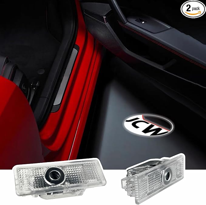 2Pcs Car Door Lights Projector for R55 R56 R57 R58 R59 R60 R61 F55 F56 F57 Car Door Logo Light Colorfast Courtesy Projector Laser Puddle lamp Welcome Lights Ghost Shadow Light Accessories (JCW 1)