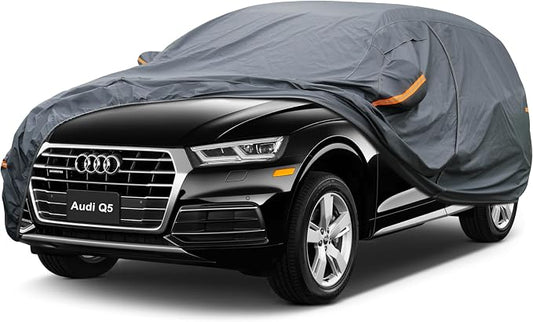 GUNHYI Premium Car Cover Custom Fit Audi Q5 (2008-2026), 16 Layers Heavy Duty Car Cover Waterproof All Weather with Zipper Door for Sun Rain Snow Dust Uv Protection